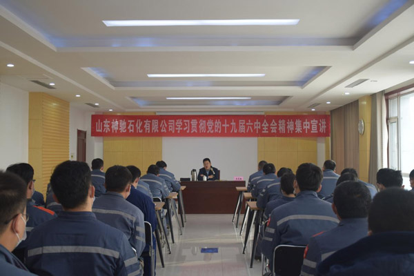 山东ca88石化有限公司 进前进建贯彻党的十九届六中全会心灵集中宣讲活动